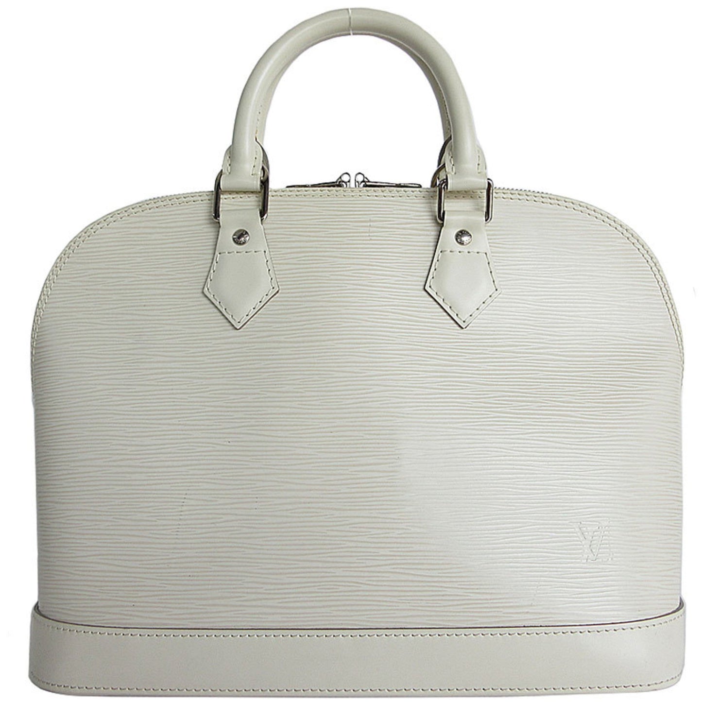 Louis Vuitton Alma, White, Leather, handbag