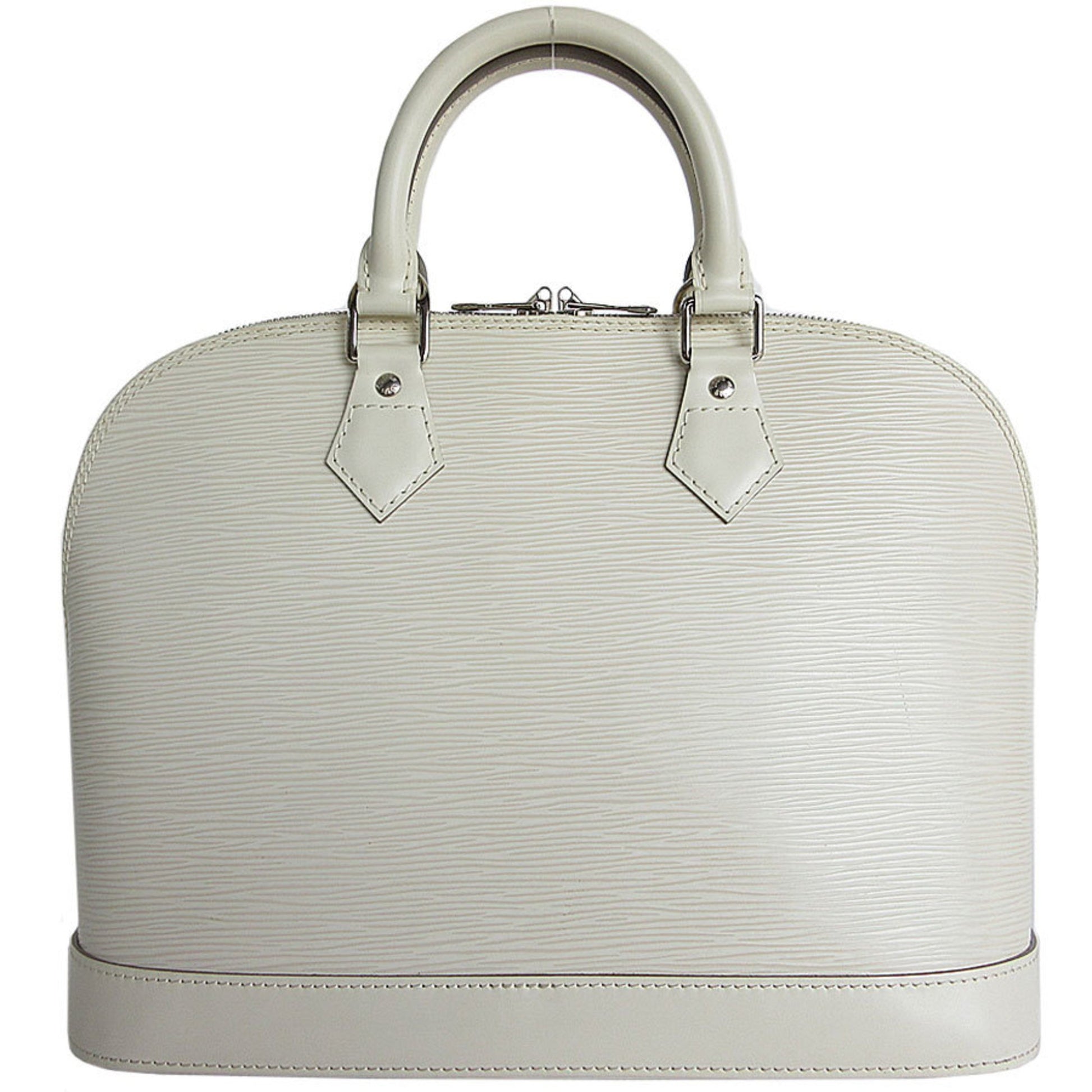 Louis Vuitton Alma, White, Leather, handbag