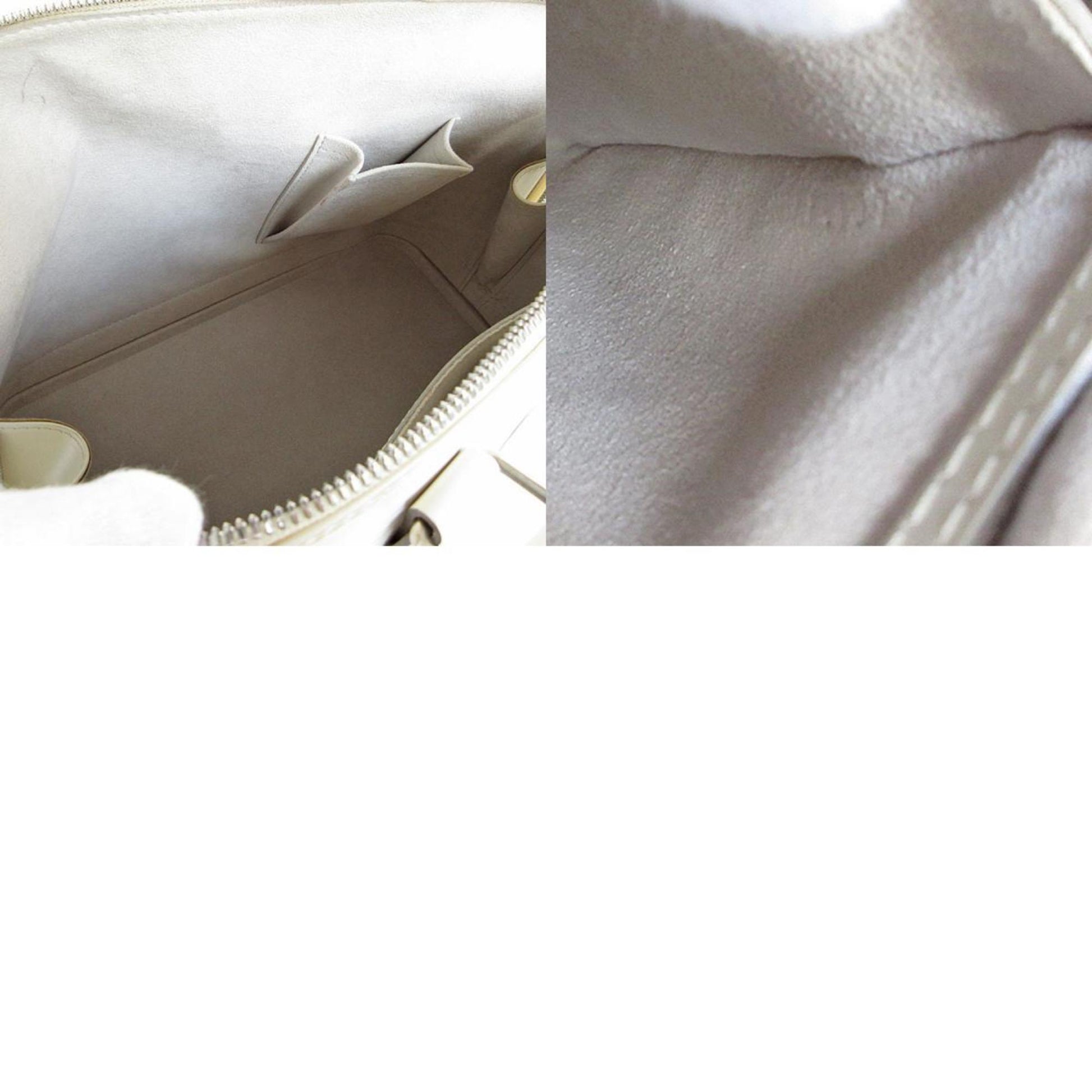 Louis Vuitton Alma, White, Leather, handbag