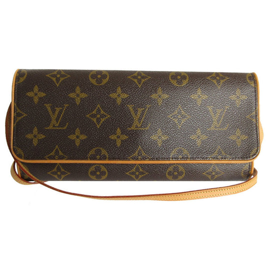 Louis Vuitton Twin, Brown, Canvas, shoulder