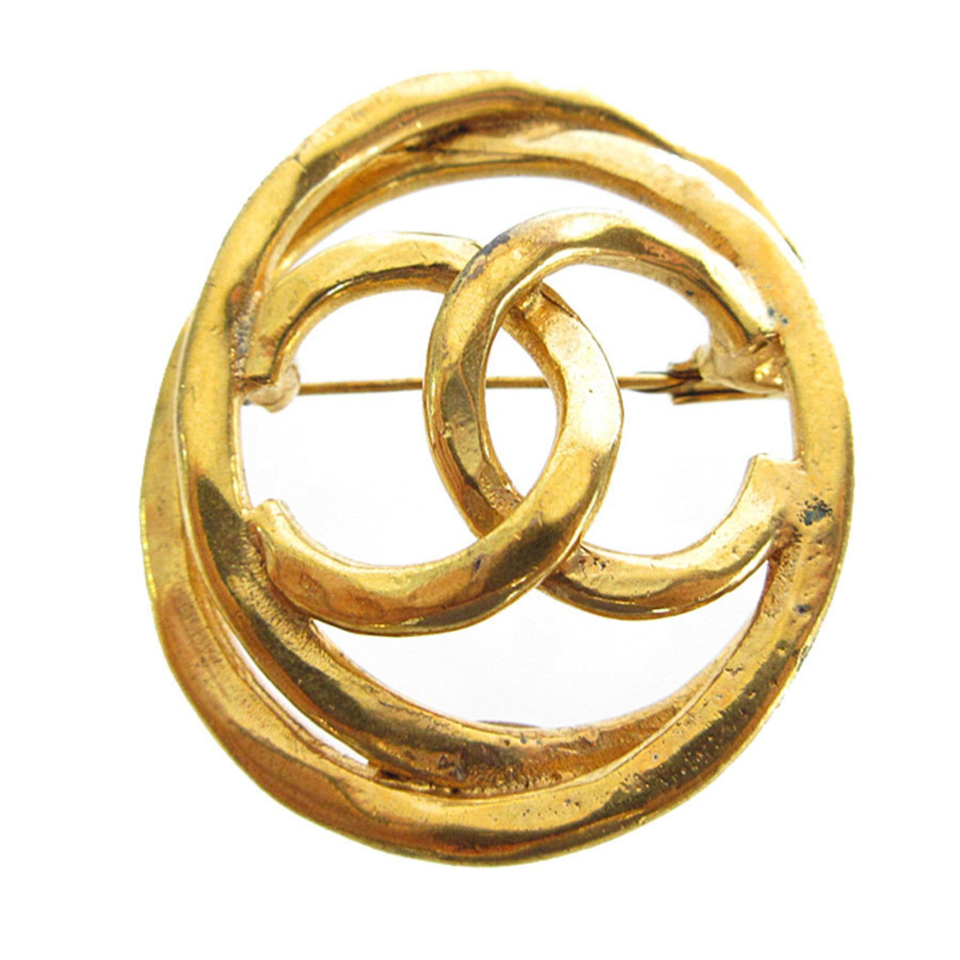 Chanel Coco Mark, Gold, Metal, brooch