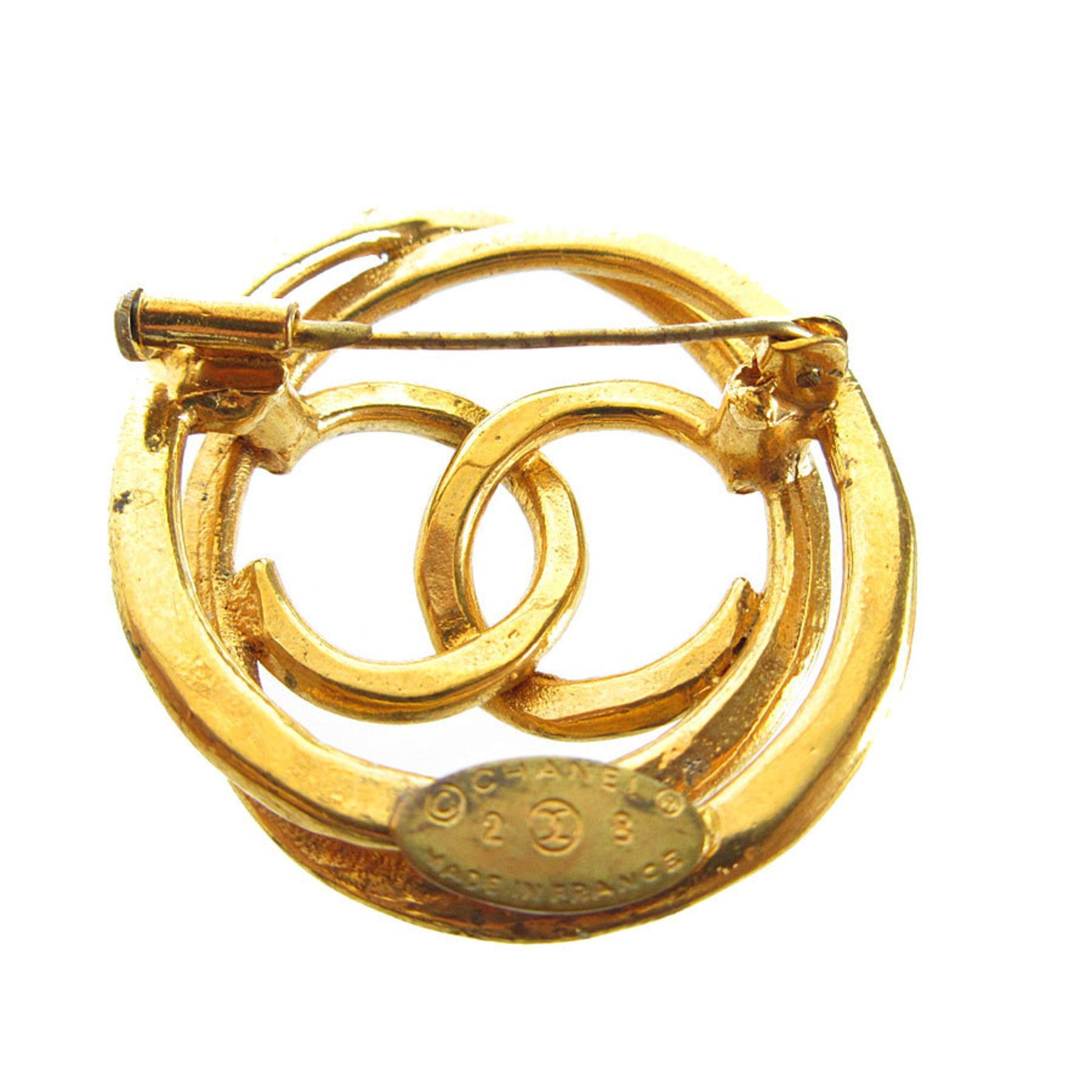 Chanel Coco Mark, Gold, Metal, brooch