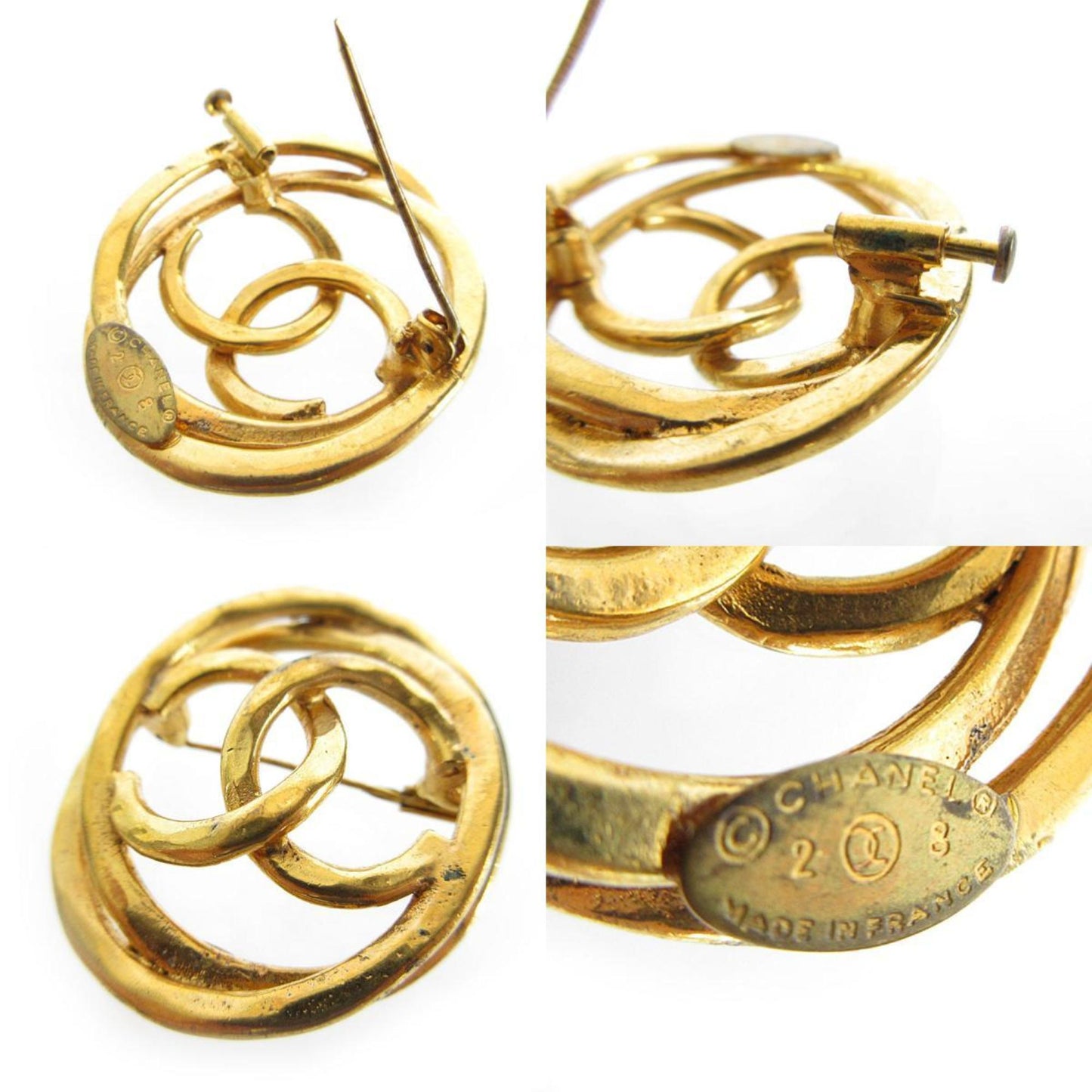 Chanel Coco Mark, Gold, Metal, brooch