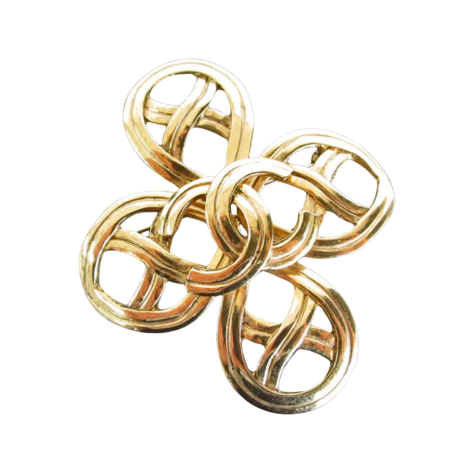 Chanel Coco Mark, Gold, Metal, brooch