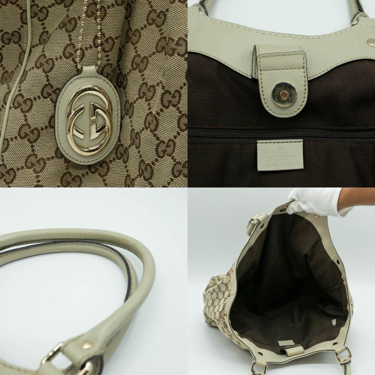 Gucci Sukey, Beige, Canvas, tote