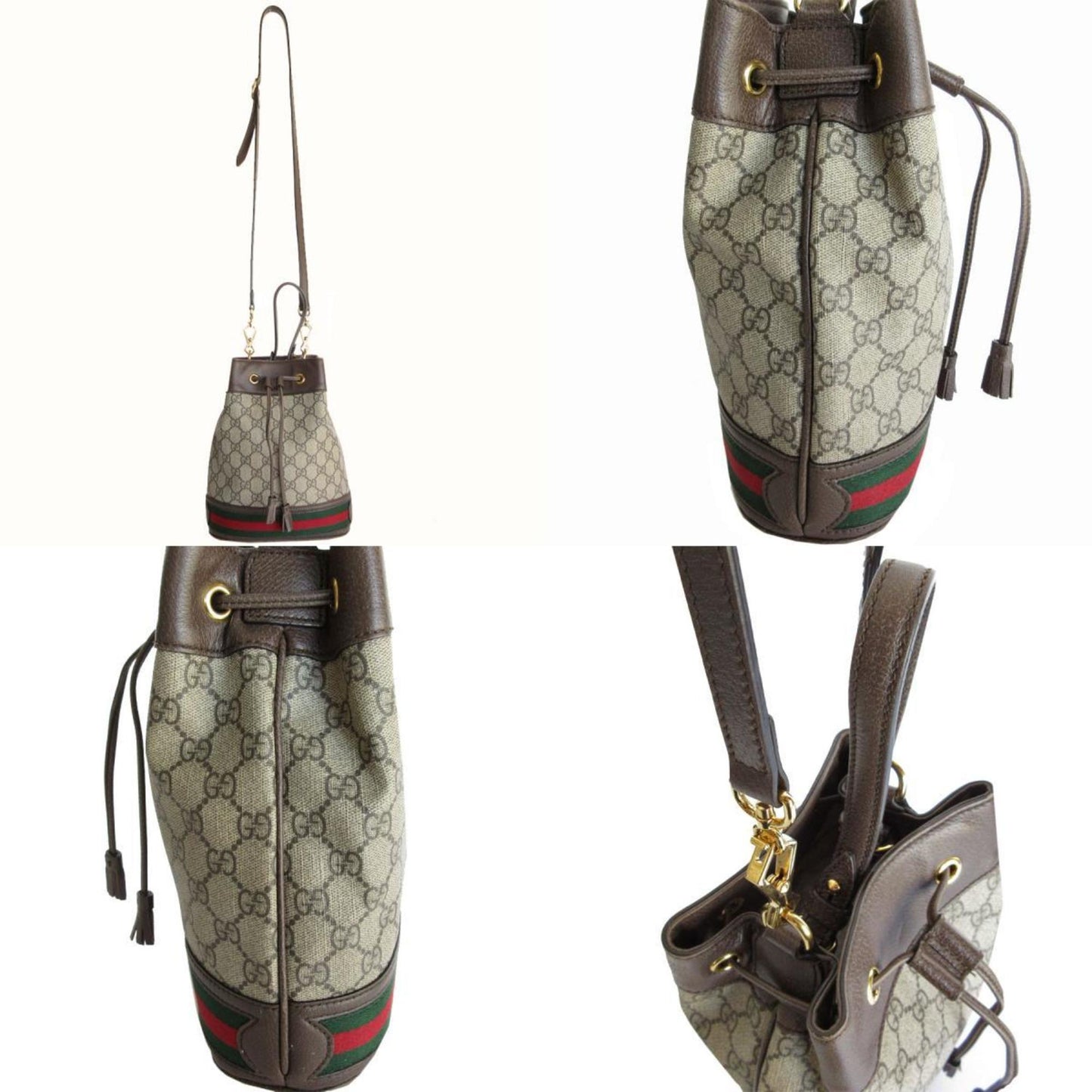 Gucci Ophidia, Brown, Canvas, shoulder