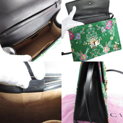 Gucci Sylvie, Green, Leather, handbag