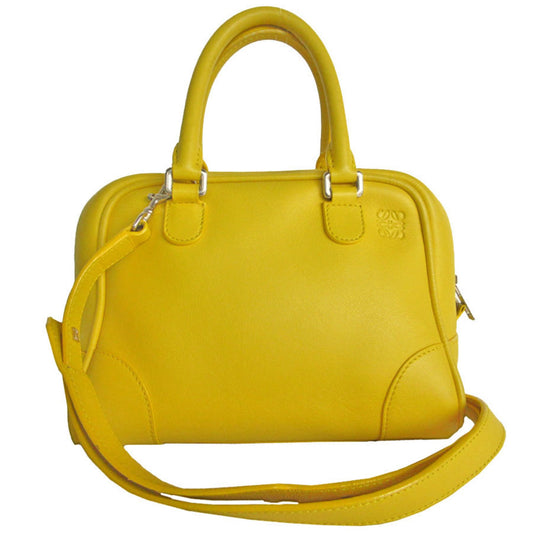 Loewe Amazona 75, Yellow, Leather, handbag