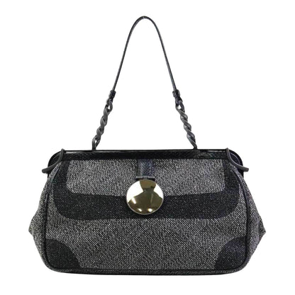 Bottega Veneta, Black, Canvas, handbag