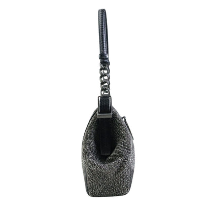 Bottega Veneta, Black, Canvas, handbag