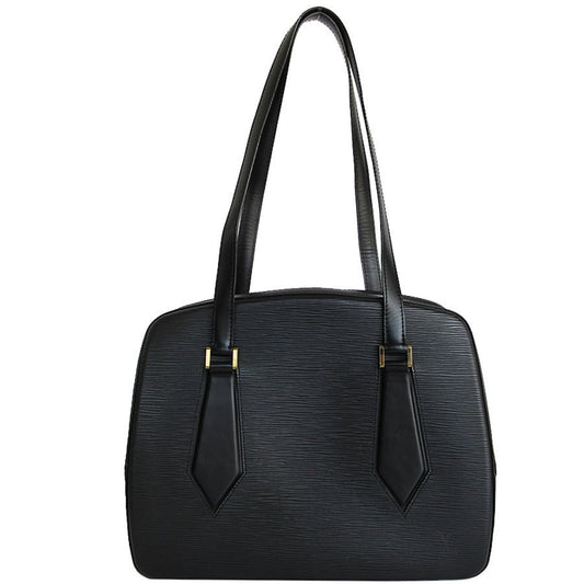 Louis Vuitton Voltaire, Black, Leather, shoulder