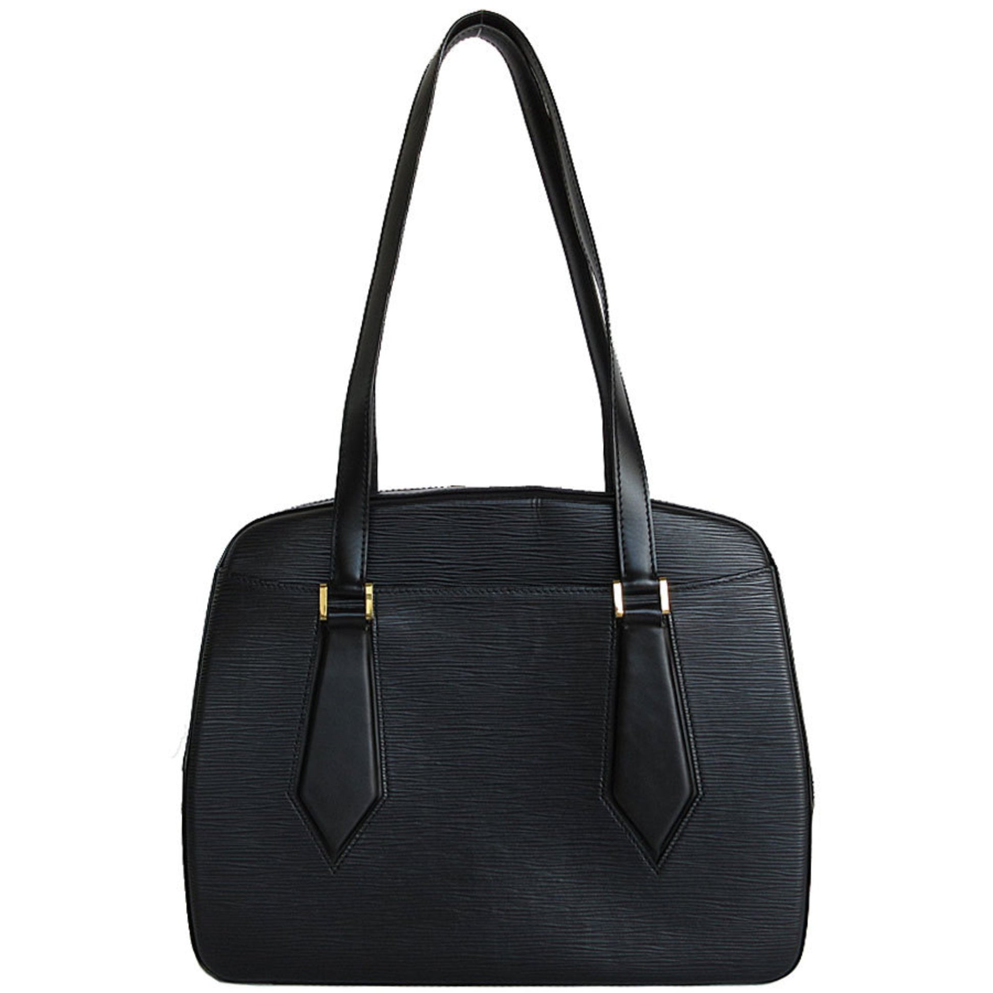 Louis Vuitton Voltaire, Black, Leather, shoulder