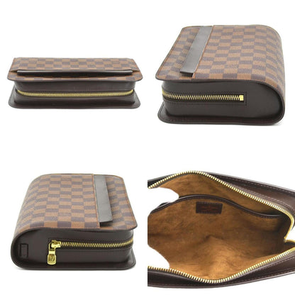 Louis Vuitton Saint Louis, Brown, Canvas, clutch