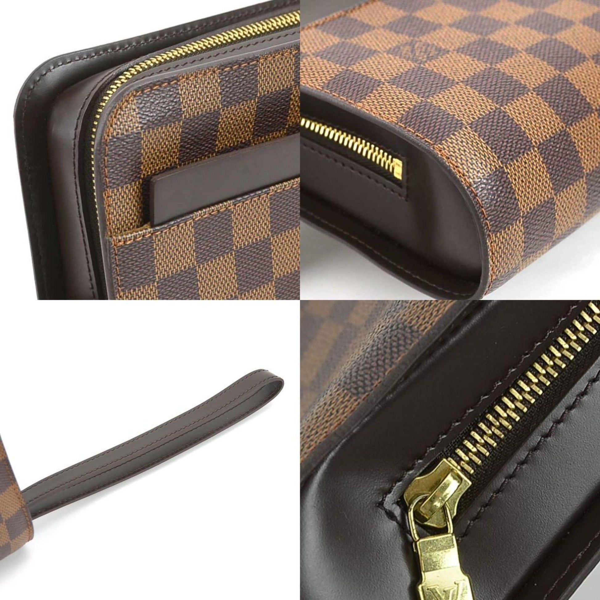 Louis Vuitton Saint Louis, Brown, Canvas, clutch