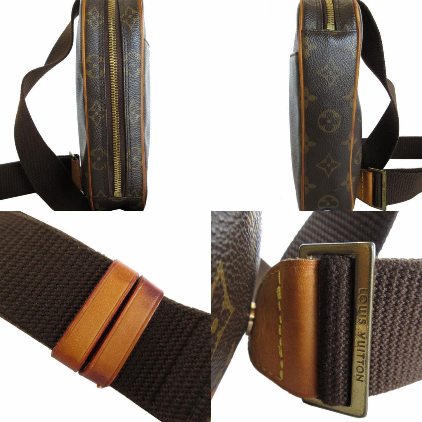 Louis Vuitton Gange, Brown, Canvas, shoulder