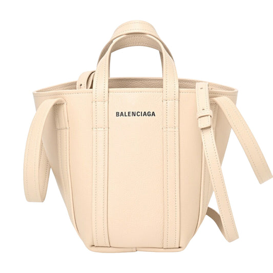 Balenciaga Cabas, Beige, Leather, shoulder