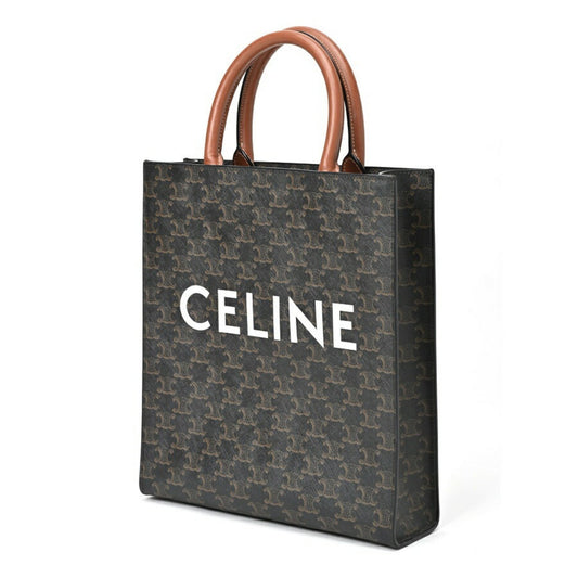 Céline Cabas Vertical, Black, Canvas, tote