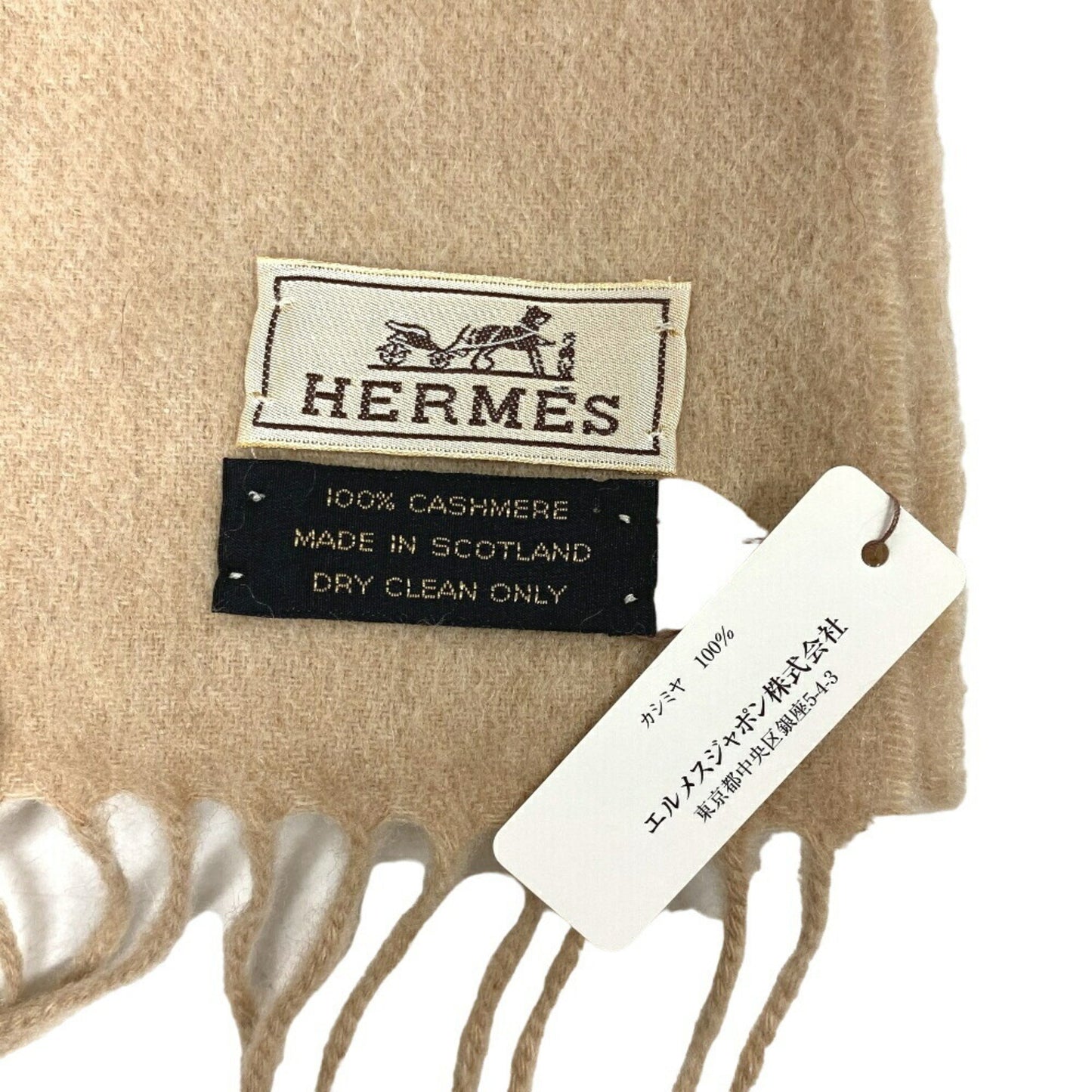 Hermès, Beige, Cashmere, scarf