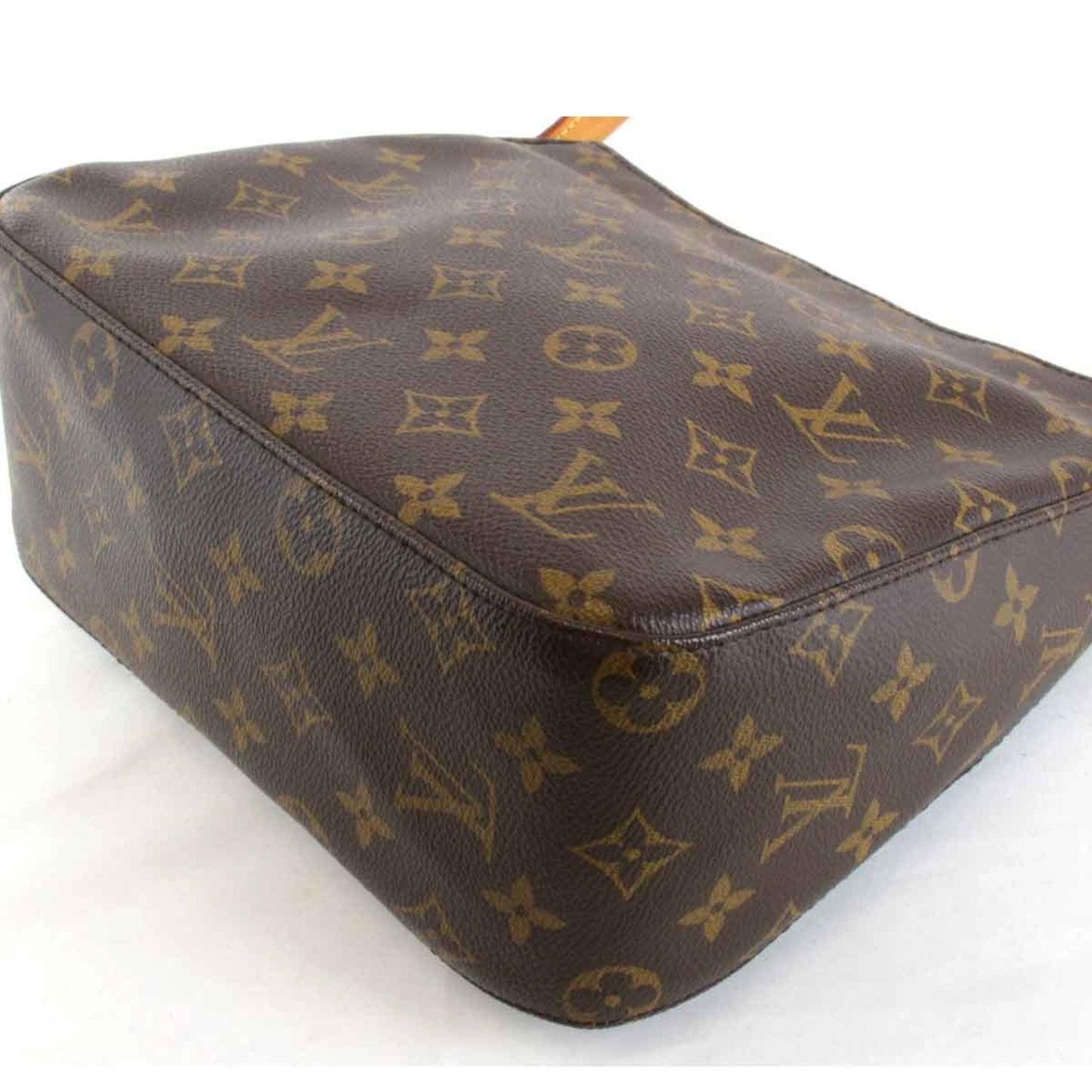 Louis Vuitton Looping MM, Brown, Canvas, shoulder