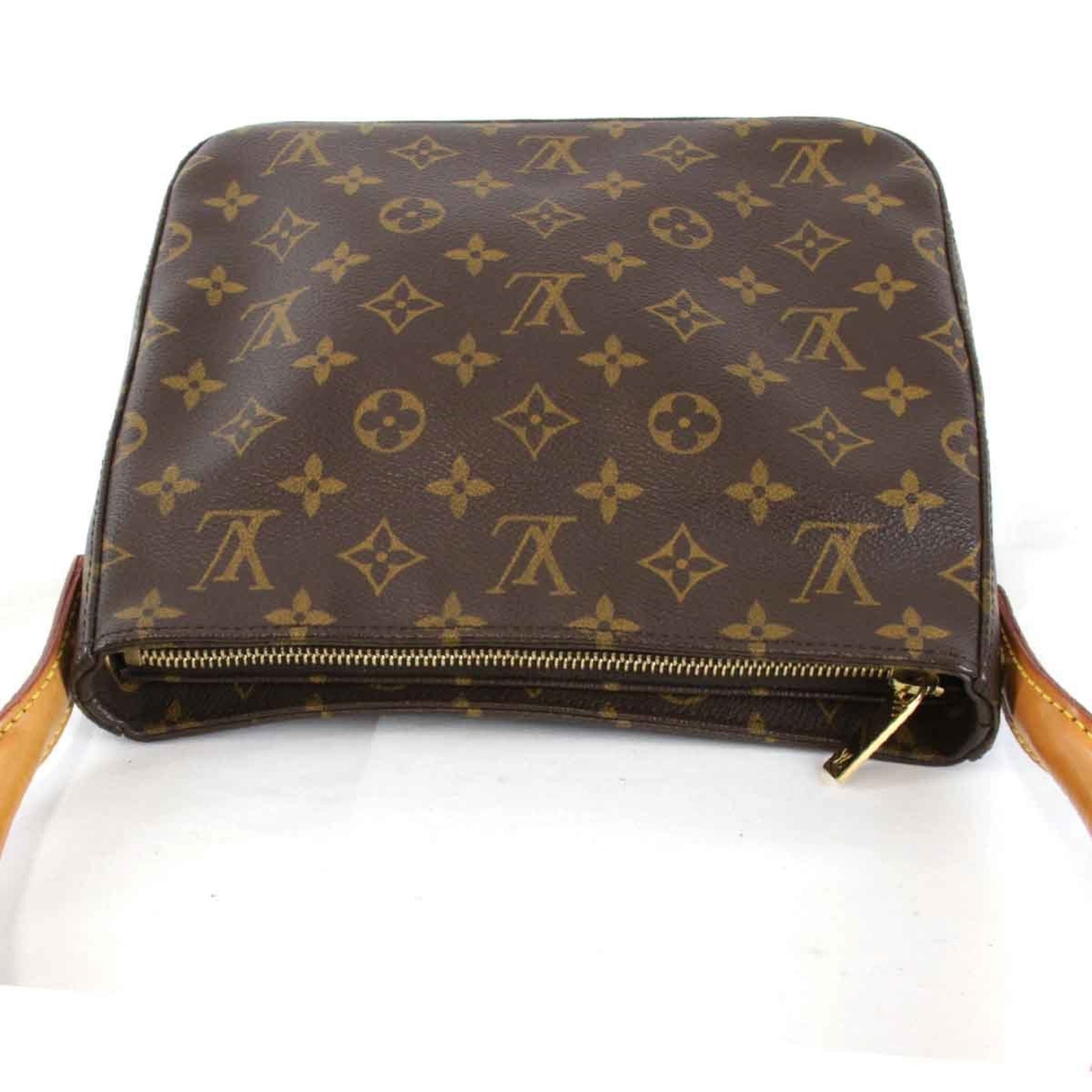 Louis Vuitton Looping MM, Brown, Canvas, shoulder