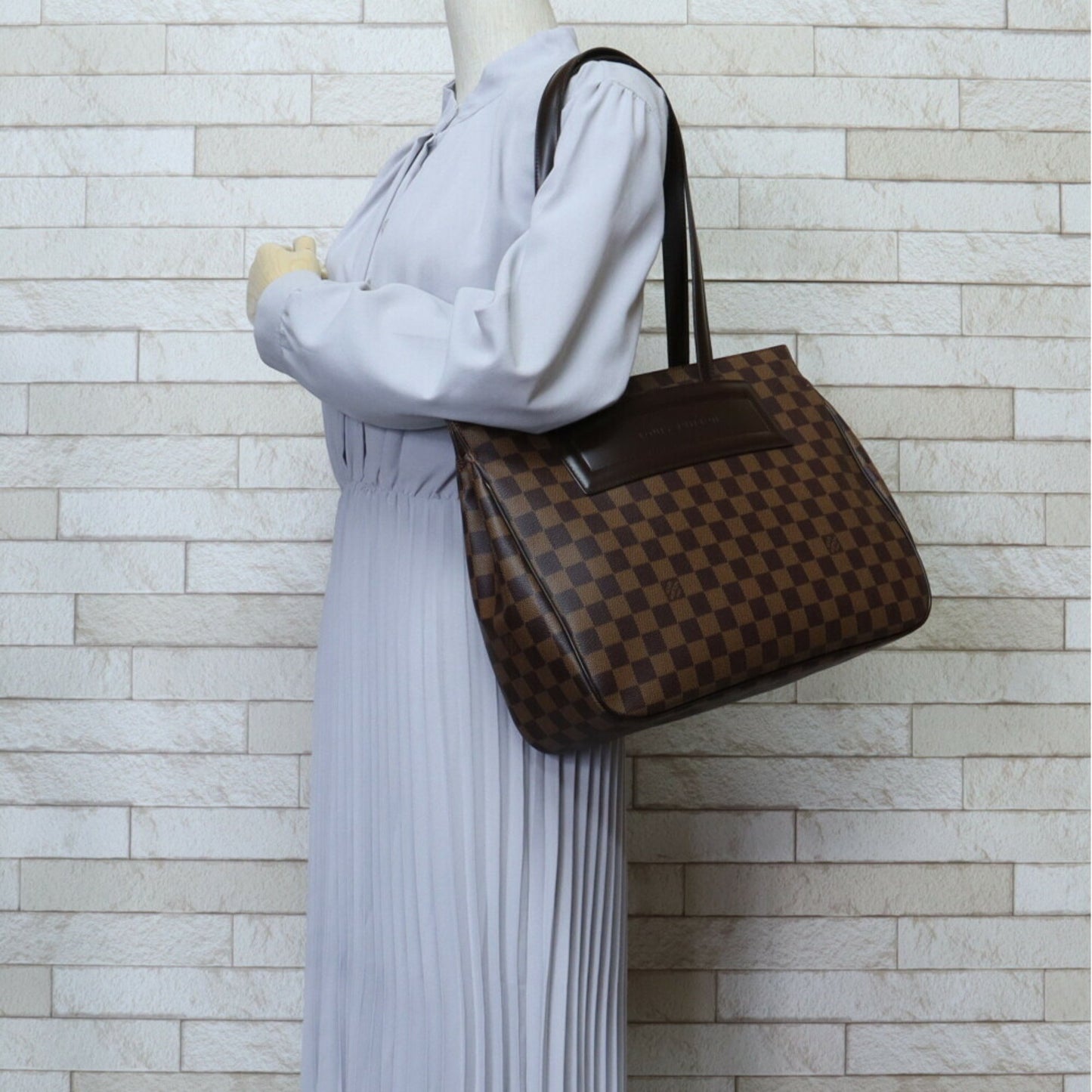 Louis Vuitton Parioli, Brown, Canvas, shopper