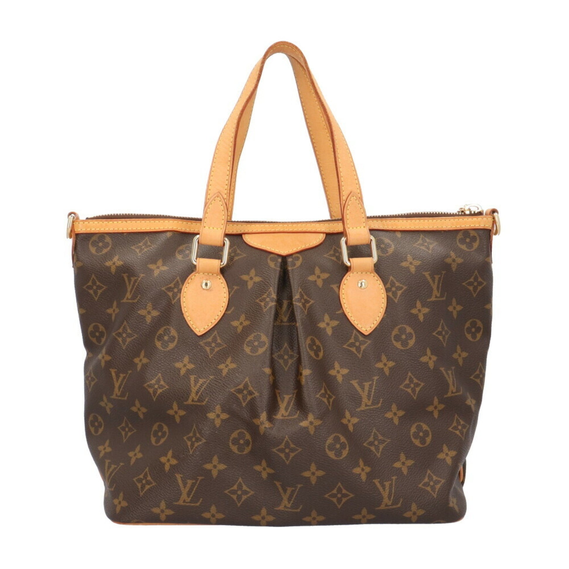 Louis Vuitton Palermo, Brown, Canvas, tote