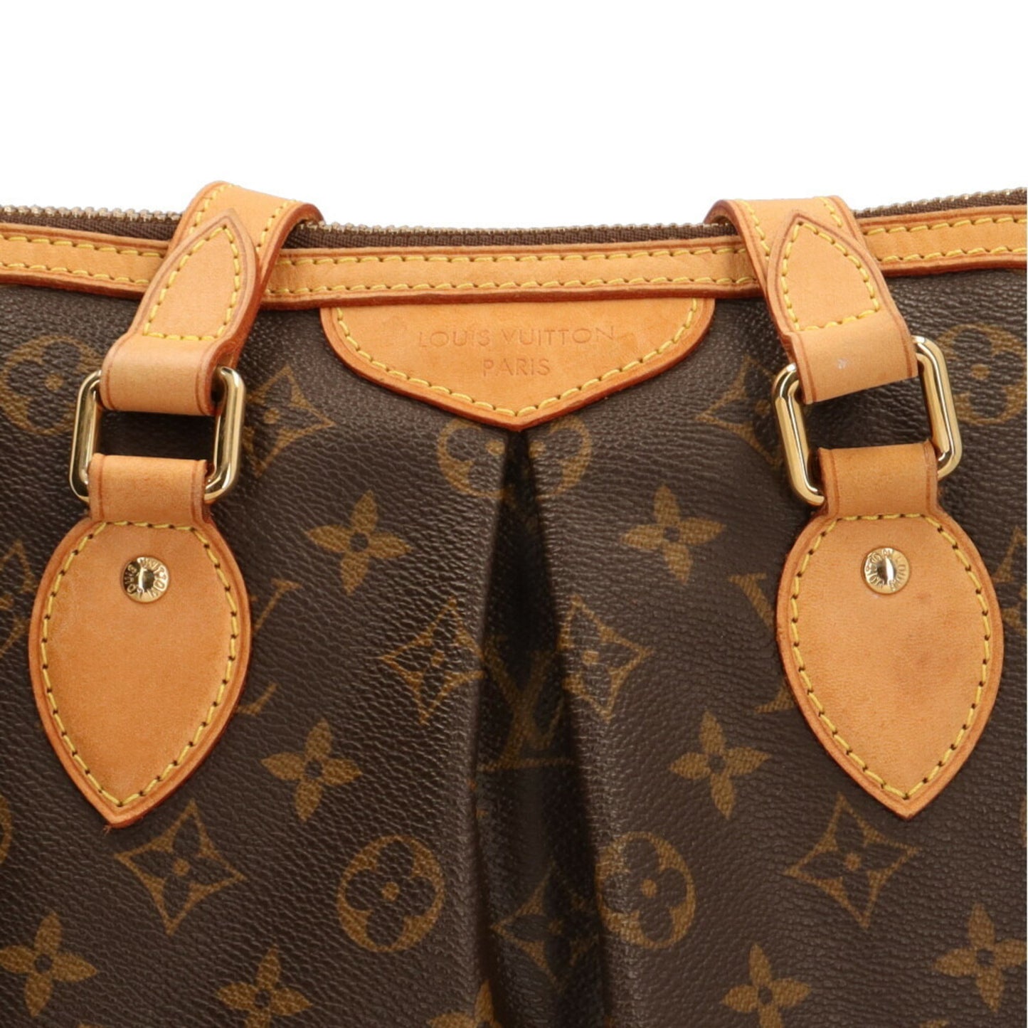 Louis Vuitton Palermo, Brown, Canvas, tote