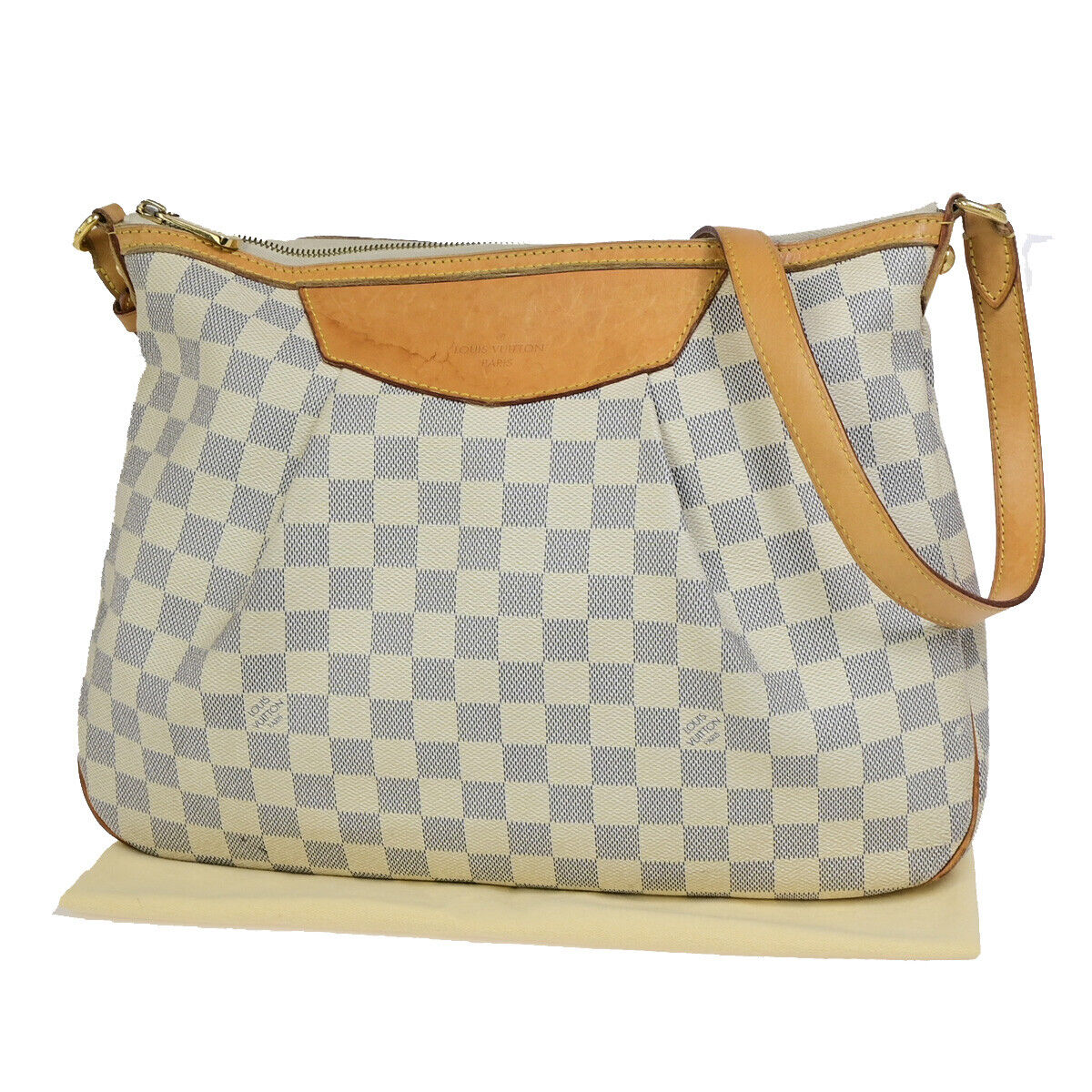 Louis Vuitton Siracusa MM, Brown, Canvas, shoulder