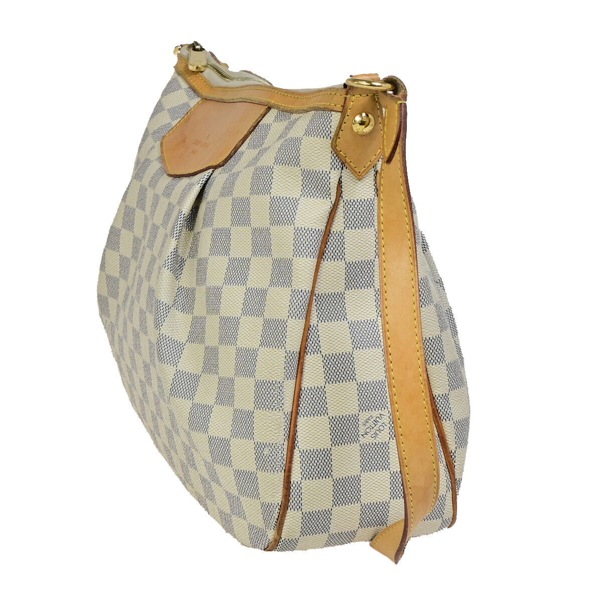 Louis Vuitton Siracusa MM, Brown, Canvas, shoulder