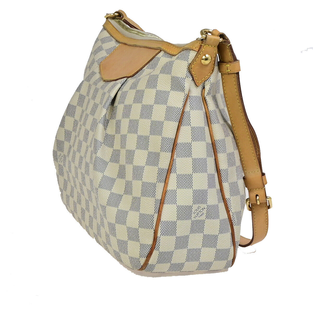 Louis Vuitton Siracusa MM, Brown, Canvas, shoulder