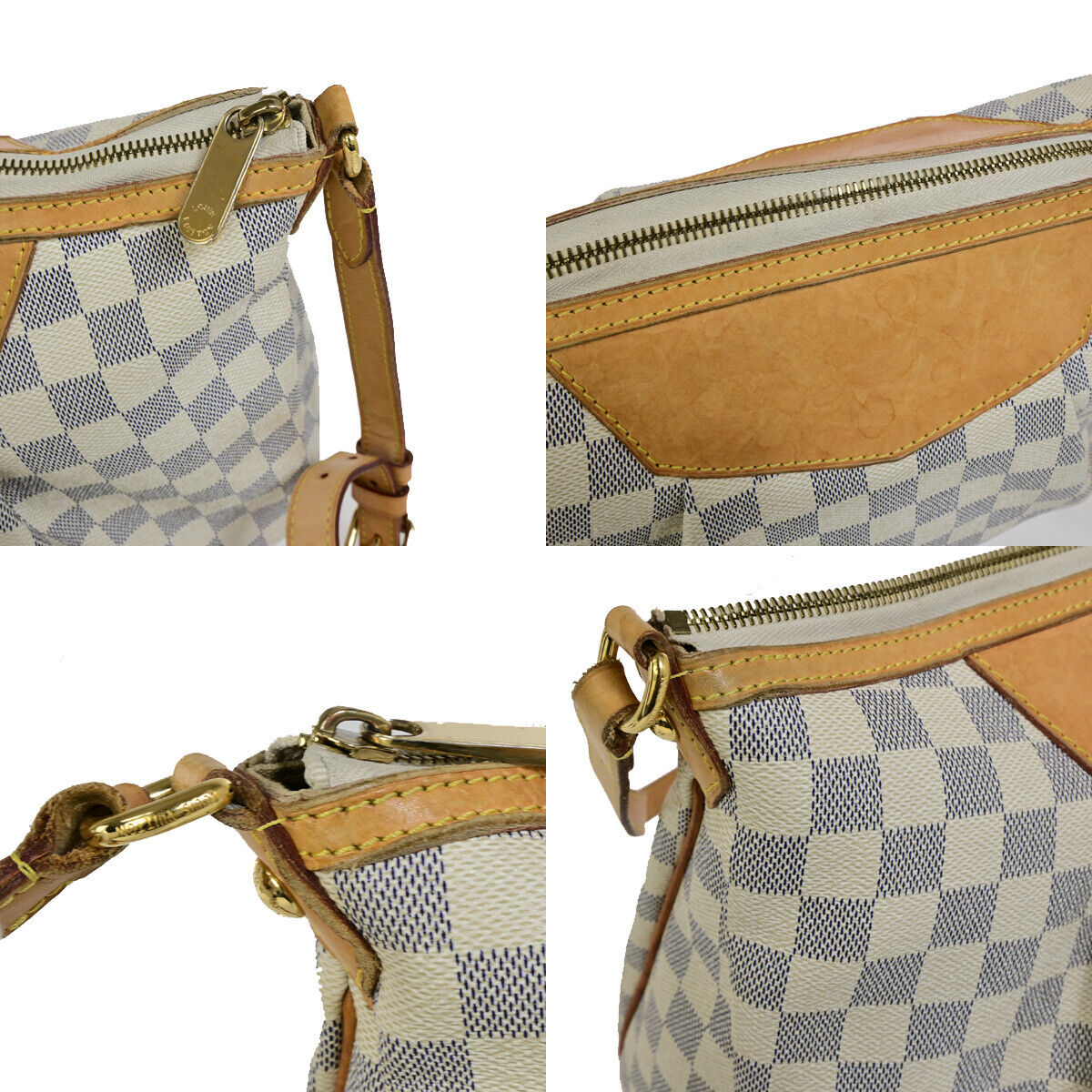 Louis Vuitton Siracusa MM, Brown, Canvas, shoulder