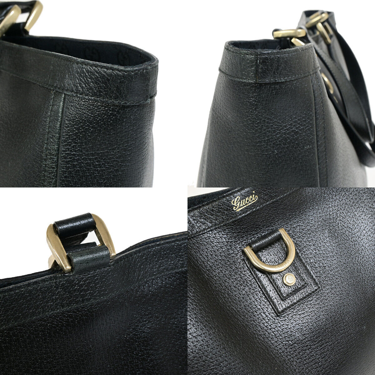 Gucci Abbey, Black, Leather, tote