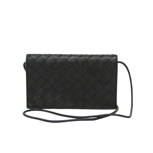 Bottega Veneta Intrecciato, Black, Leather, wallet