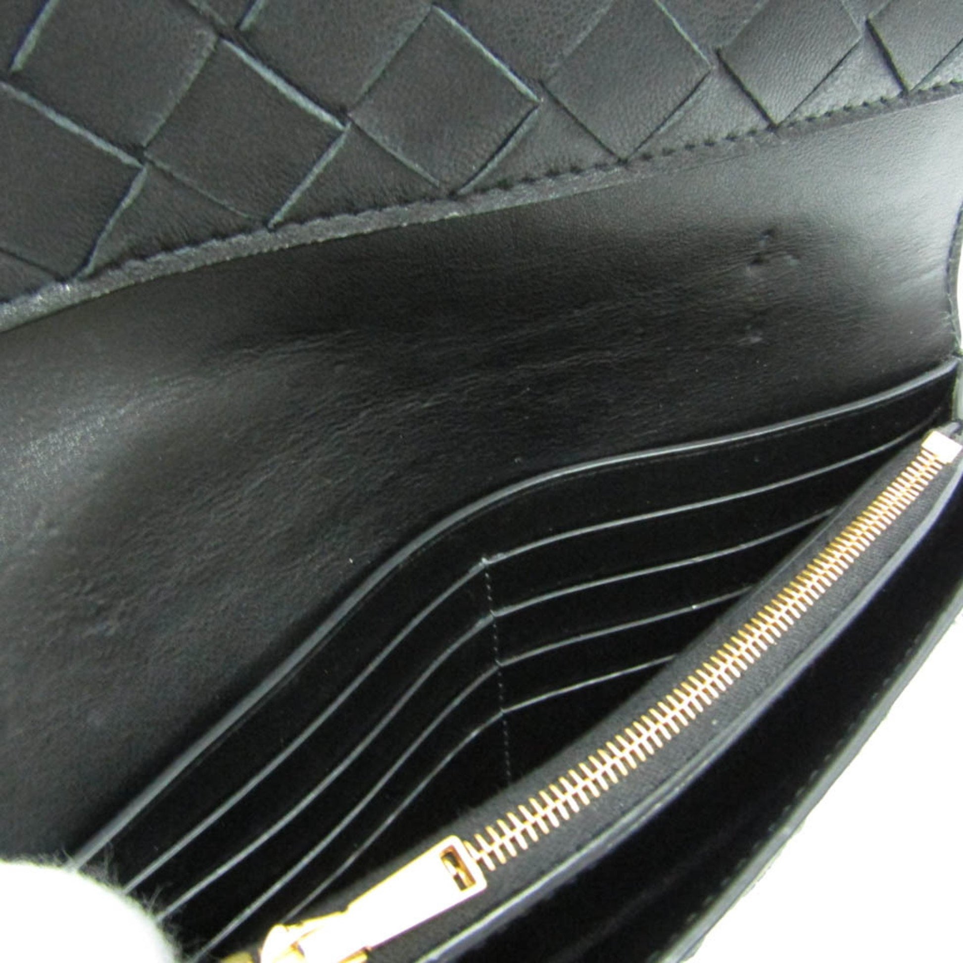 Bottega Veneta Intrecciato, Black, Leather, wallet