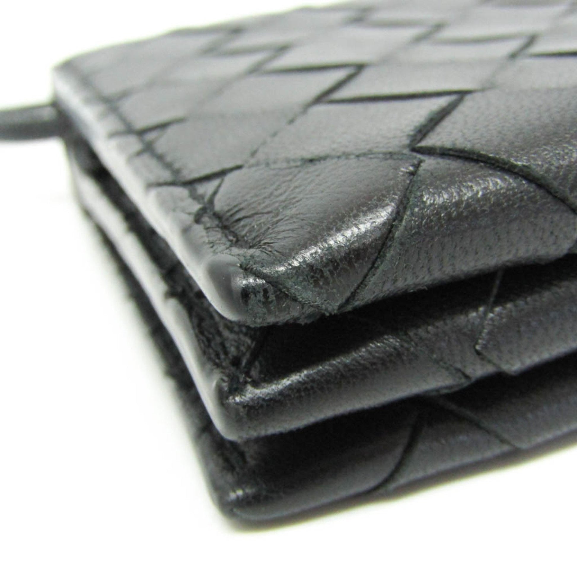 Bottega Veneta Intrecciato, Black, Leather, wallet