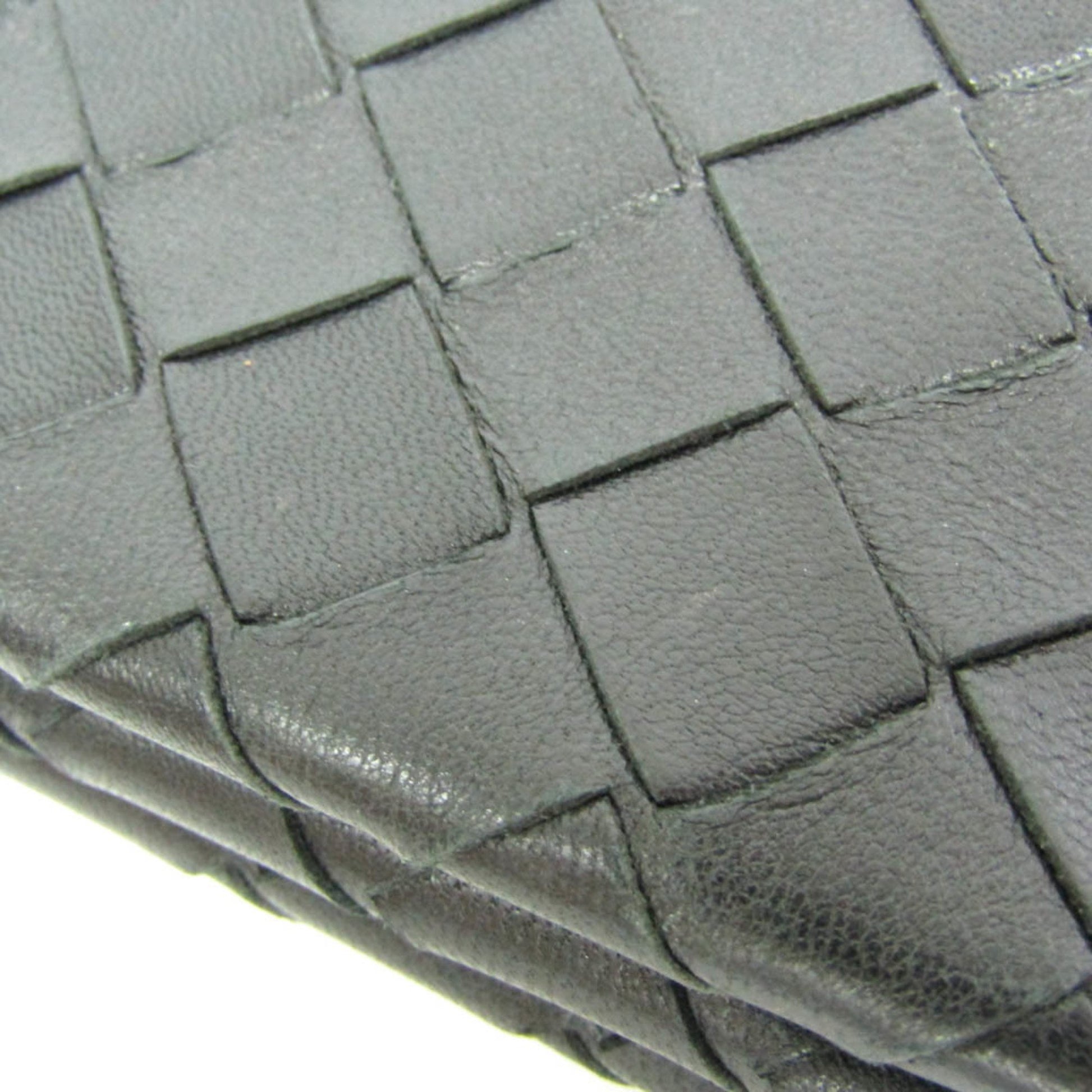 Bottega Veneta Intrecciato, Black, Leather, wallet