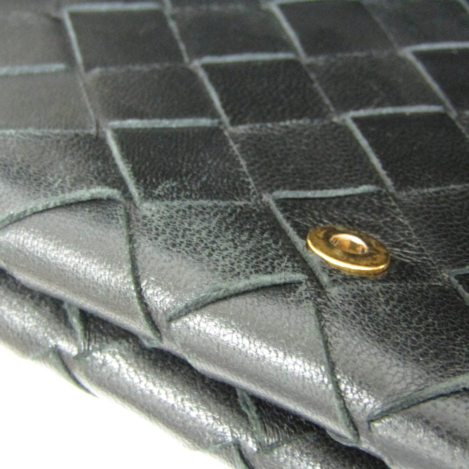 Bottega Veneta Intrecciato, Black, Leather, wallet