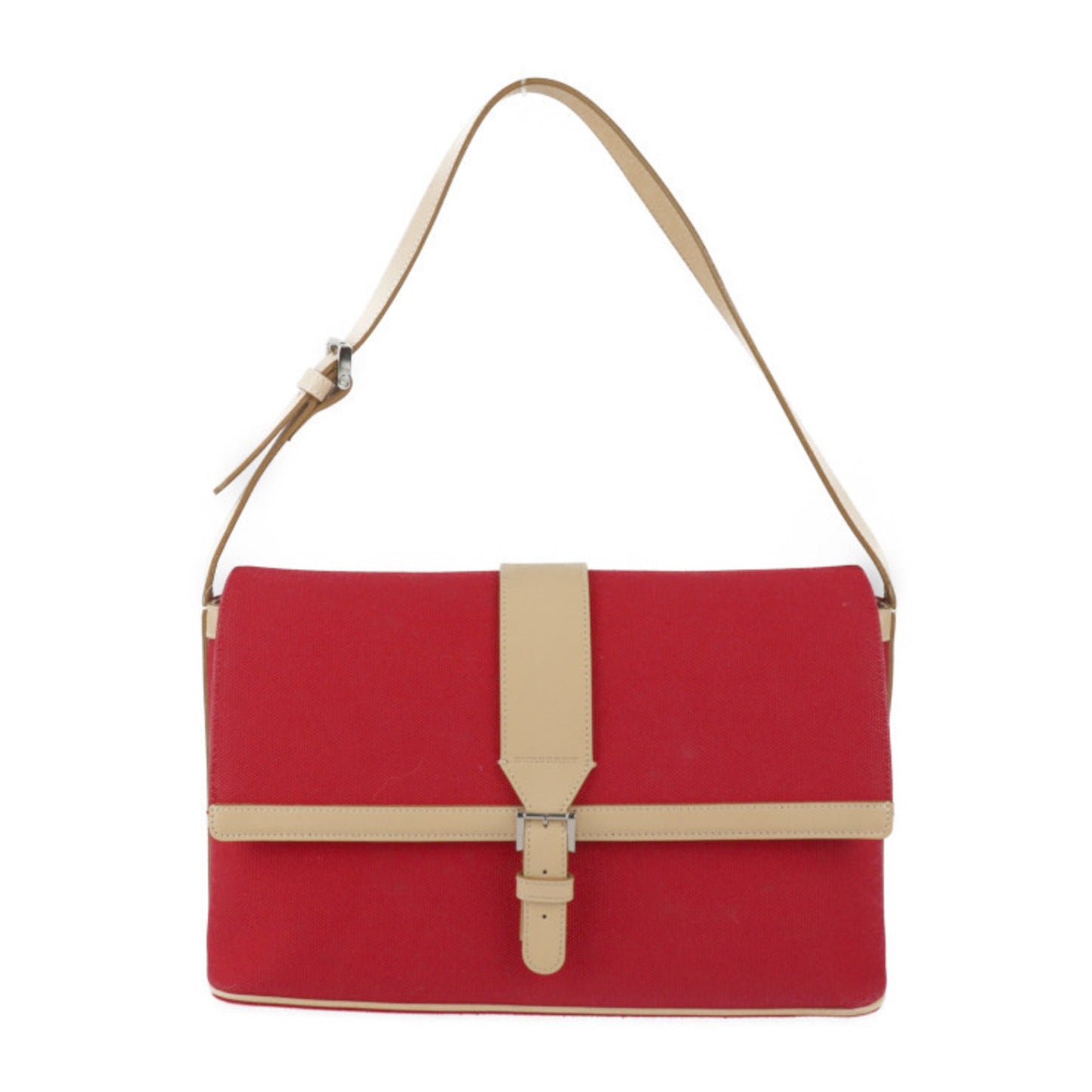 Burberry, Red, Canvas, shoulder