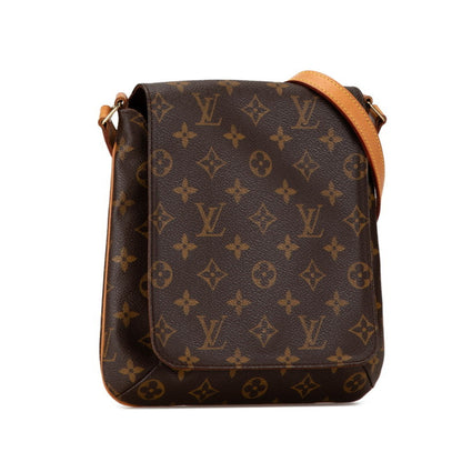 Louis Vuitton Musette Salsa, Brown, Canvas, shoulder