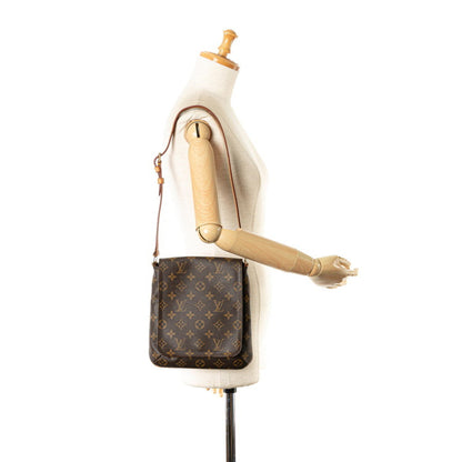 Louis Vuitton Musette Salsa, Brown, Canvas, shoulder