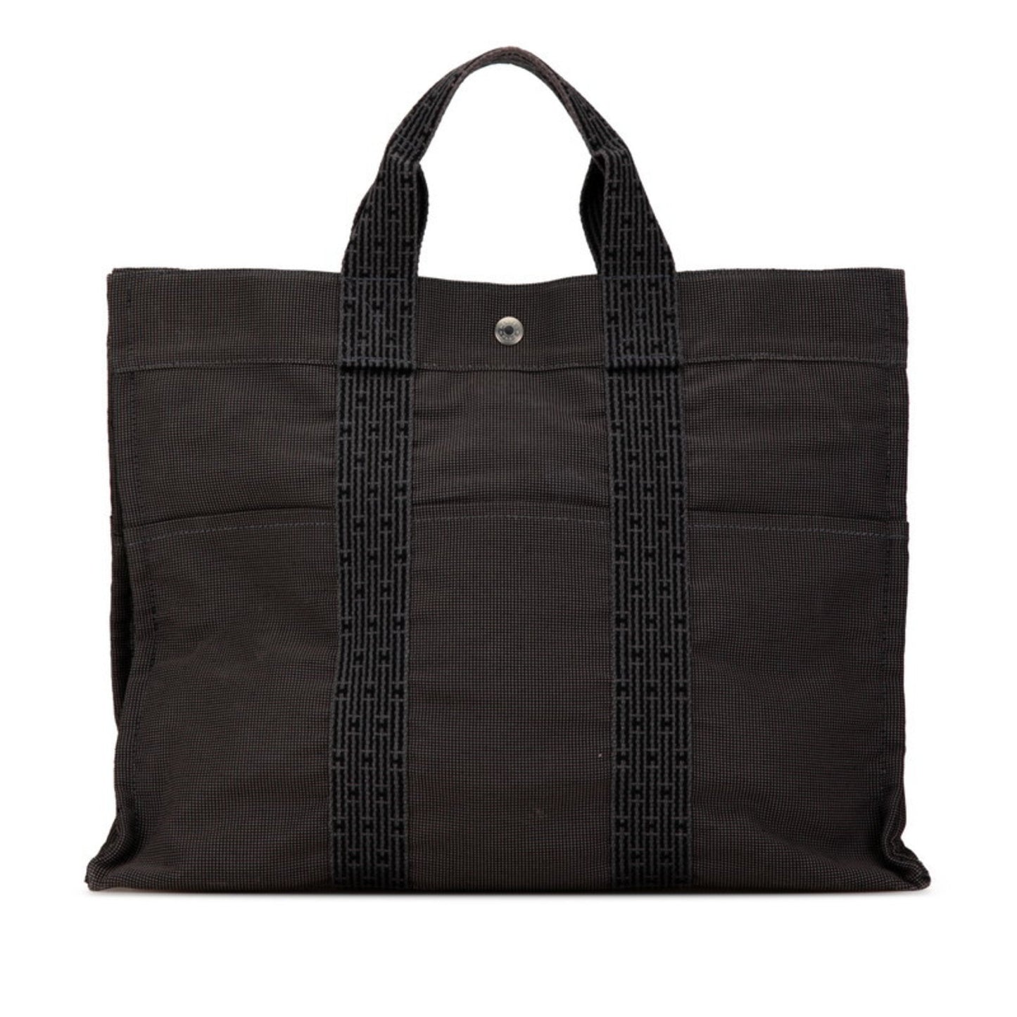 Hermès Herline, Grey, Canvas, tote