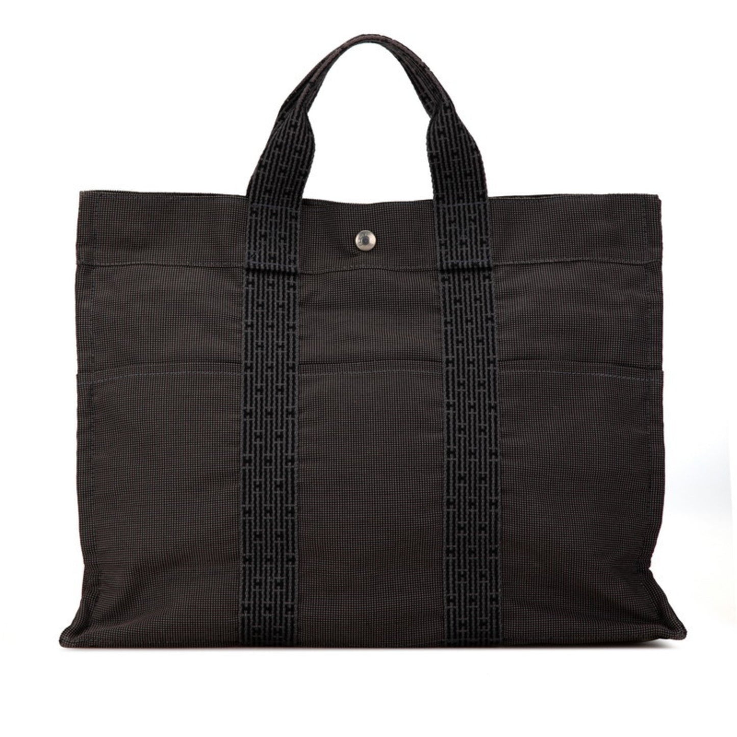 Hermès Herline, Grey, Canvas, tote