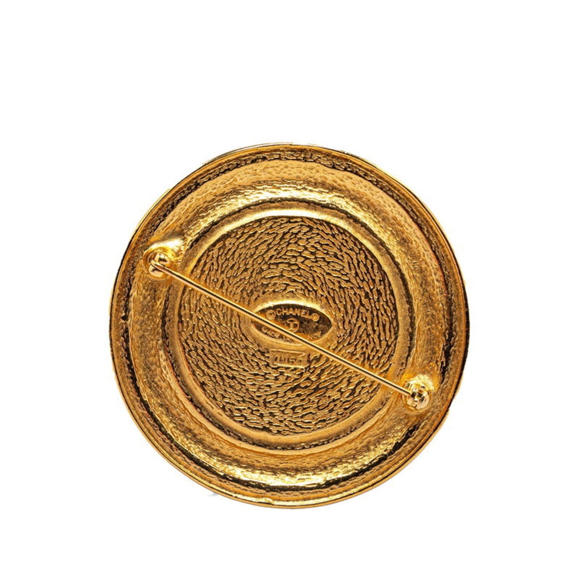 Chanel Cambon line, Gold, Gold Plated, brooch