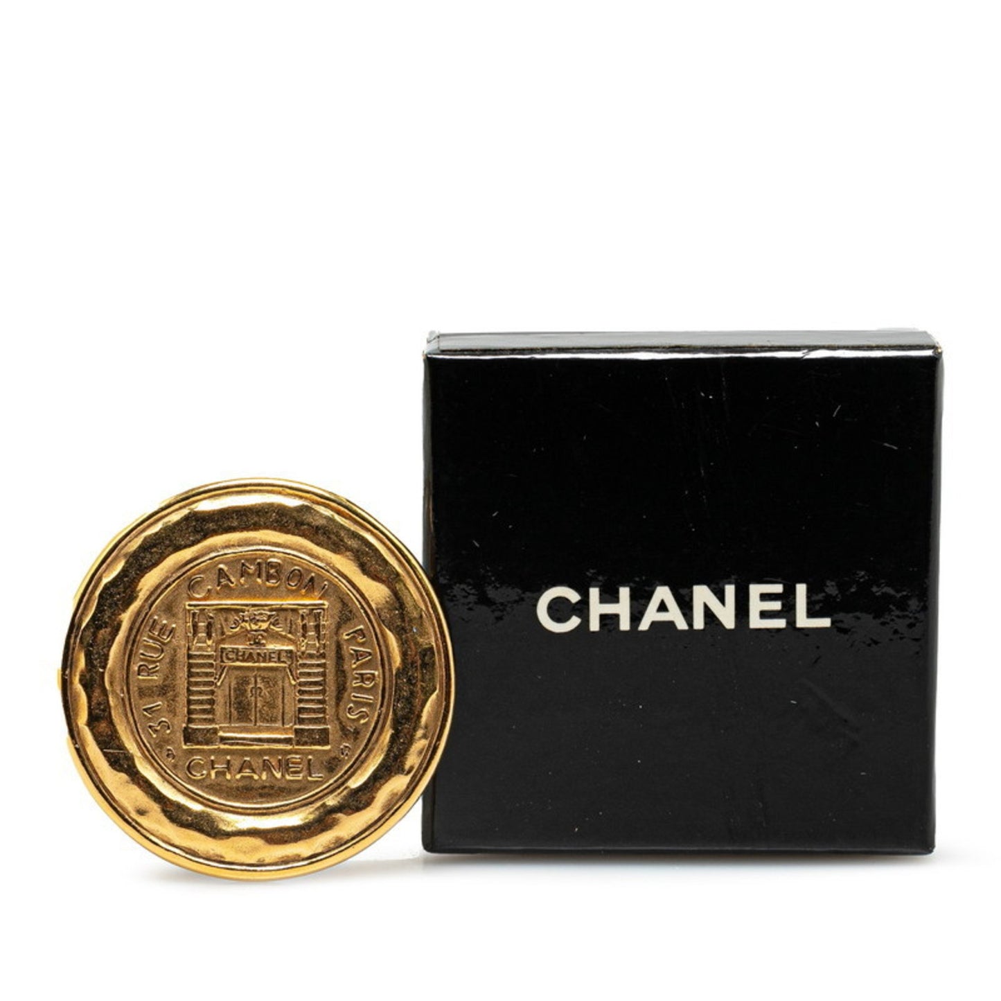 Chanel Cambon line, Gold, Gold Plated, brooch