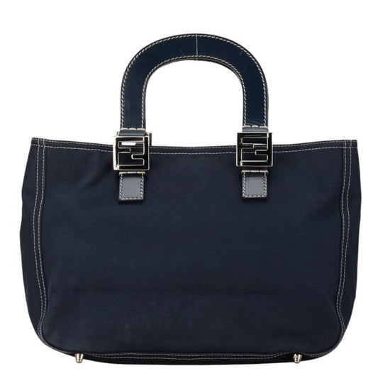 Fendi Kira, Navy, Canvas, handbag