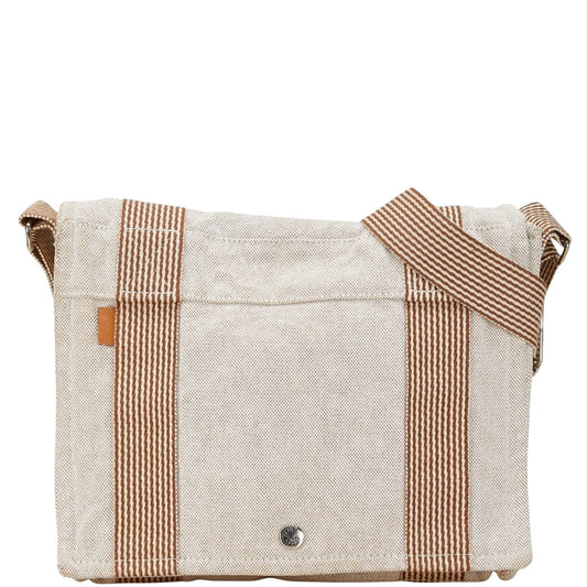 Hermès Fourre tout, Beige, Canvas, shoulder