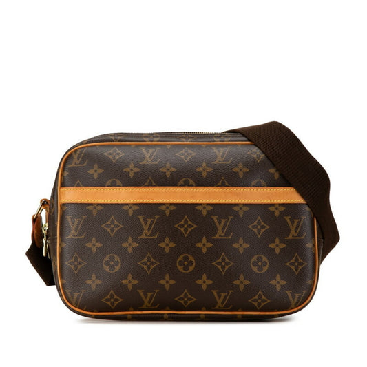 Louis Vuitton Reporter pm, Brown, Canvas, shoulder