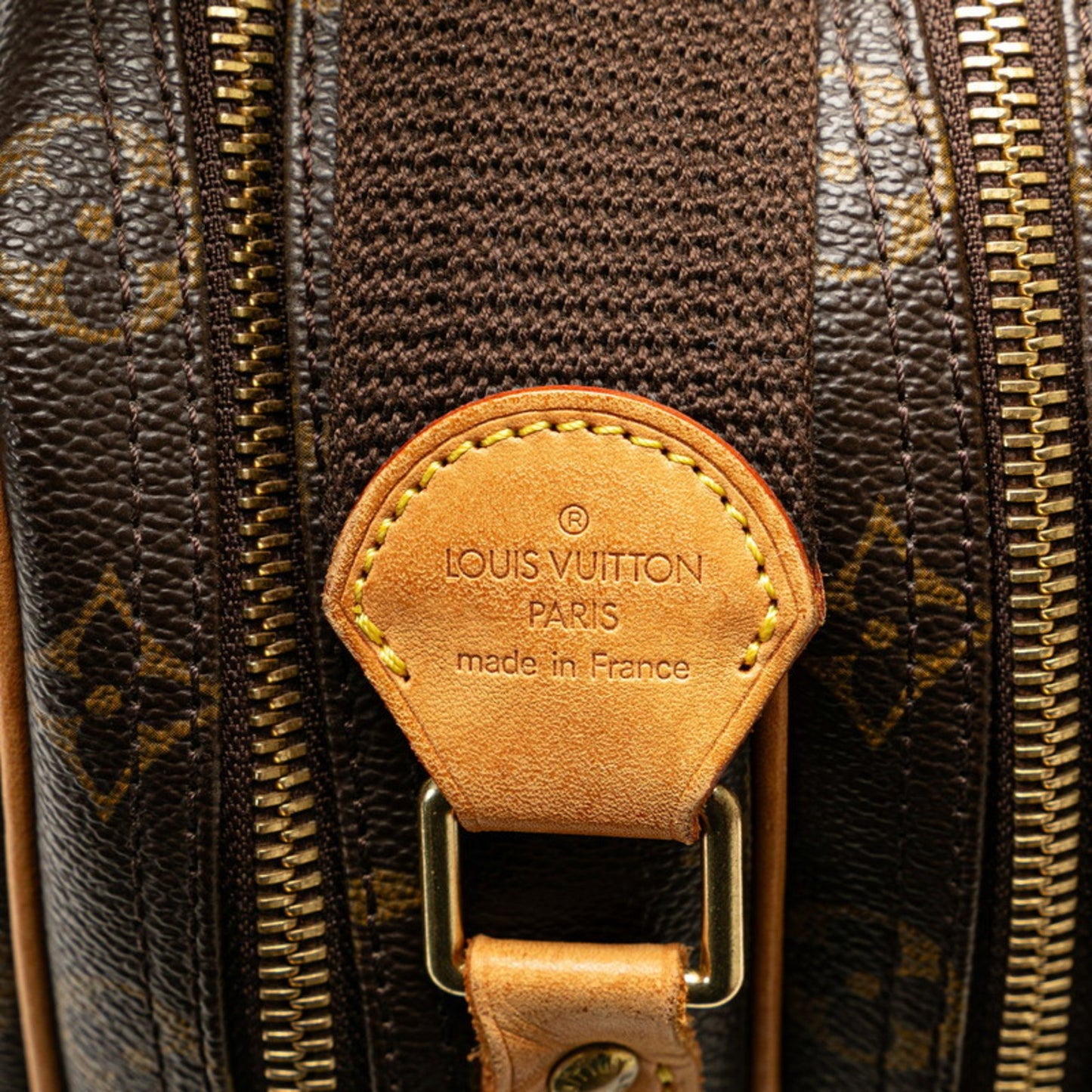 Louis Vuitton Reporter pm, Brown, Canvas, shoulder