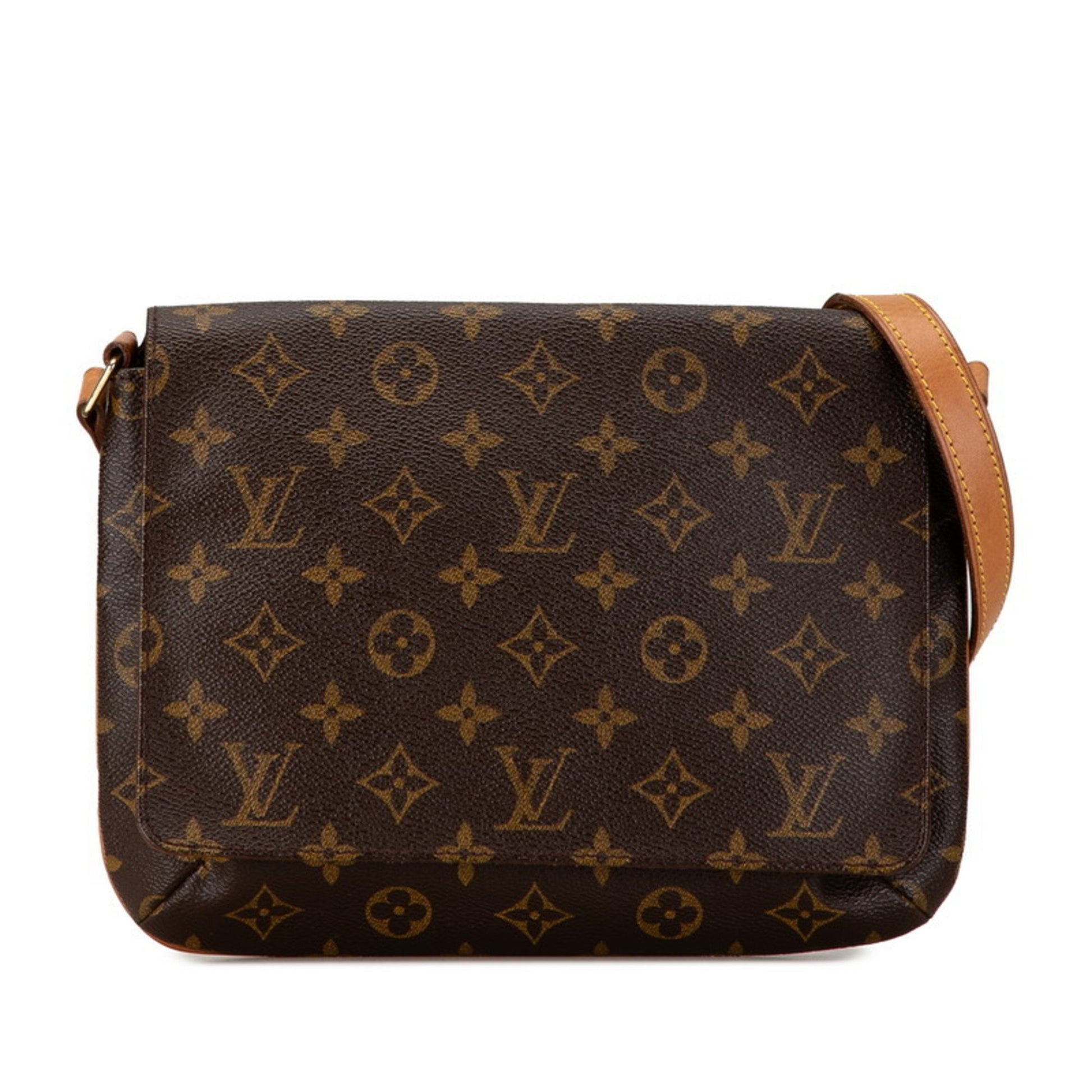 Louis Vuitton Musette Tango, Brown, Canvas, shoulder