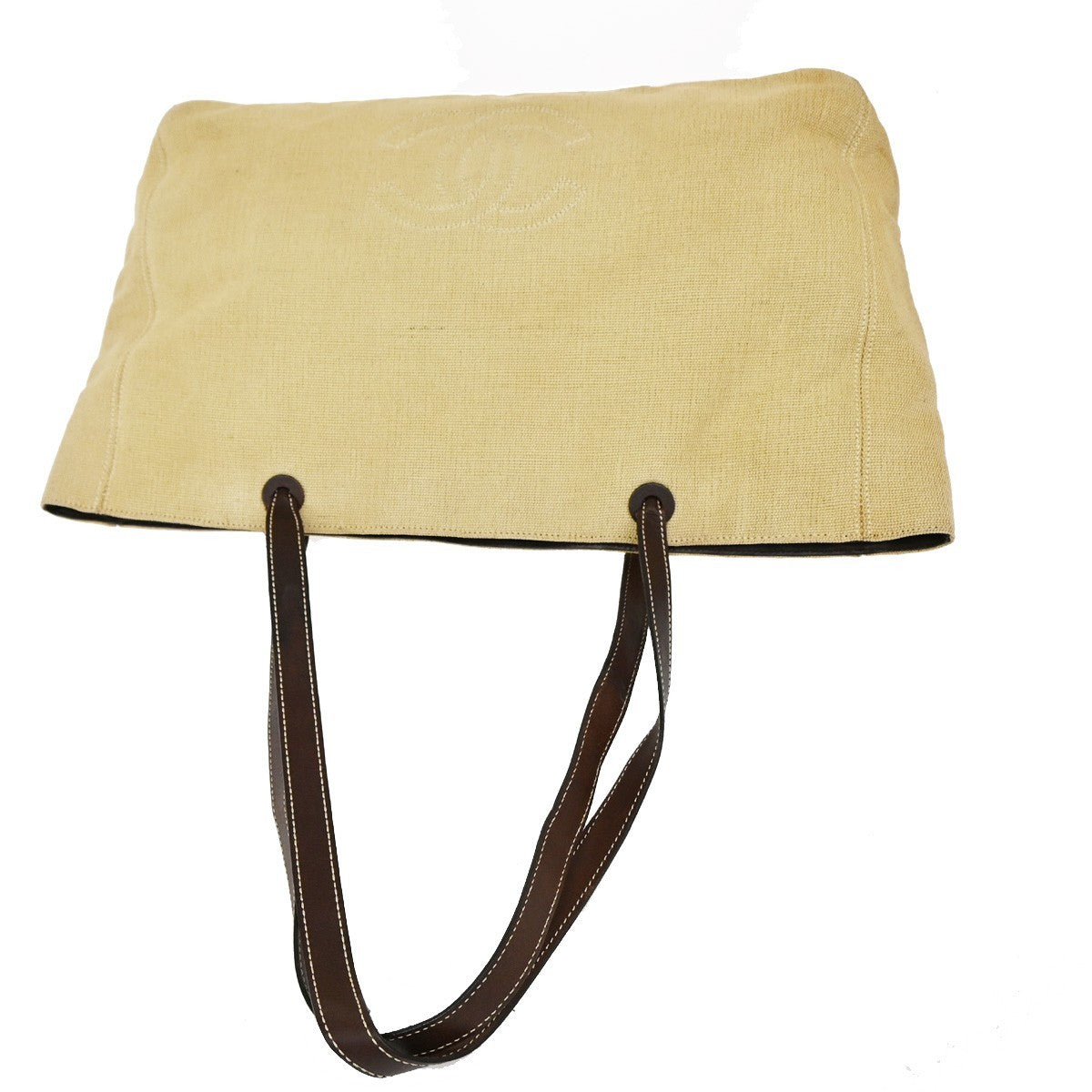 Chanel Vintage Tote Canvas, Beige, Canvas, Tote Bag